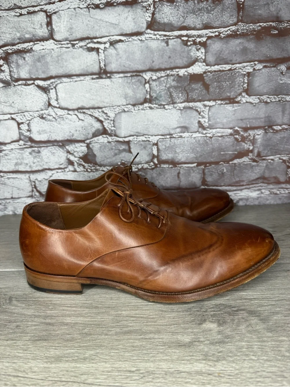 Paul Smith Brown Leather Wingtip Dress Lace Up Oxfords Shoes Men Sz 43EU/10M US